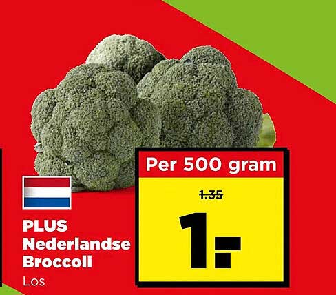 PLUS Nederlandse Broccoli Los Per 500 gram