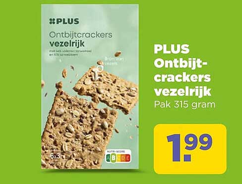 PLUS Ontbijtcrackers vezelrijk