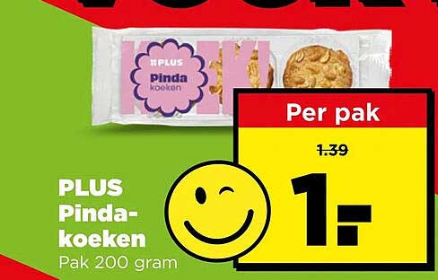 PLUS Pinda-koeken Pak 200 gram