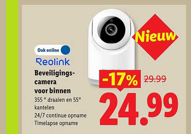 Reolink Beveiligings-camera voor binnen -17% Nieuw
