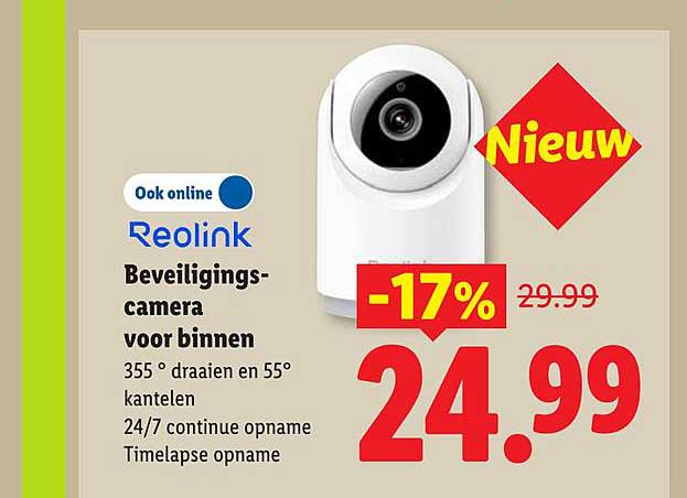 Reolink Beveiligings-camera voor binnen -17% Nieuw