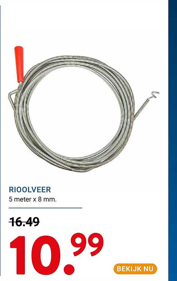 RIOOLVEER 5 meter x 8 mm