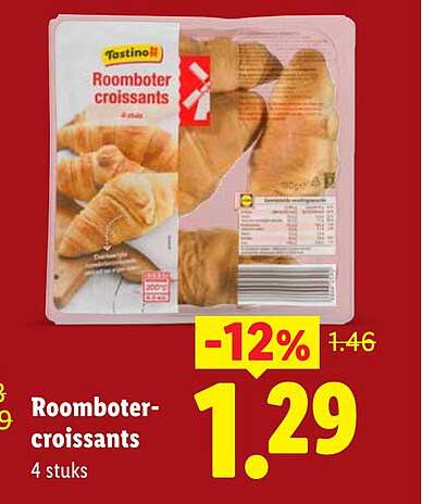 Roomboter-croissants 4 stuks