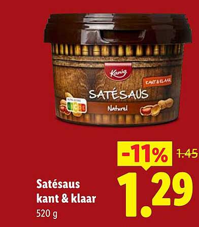 Satésaus kant & klaar
