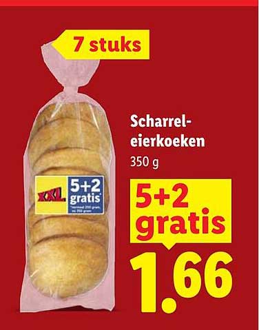 Scharrel-eierkoeken 350 g 5+2 gratis