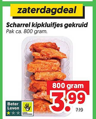 Scharrre kipkluifjes gekruid Pak ca. 800 gram. zaterdedeal
