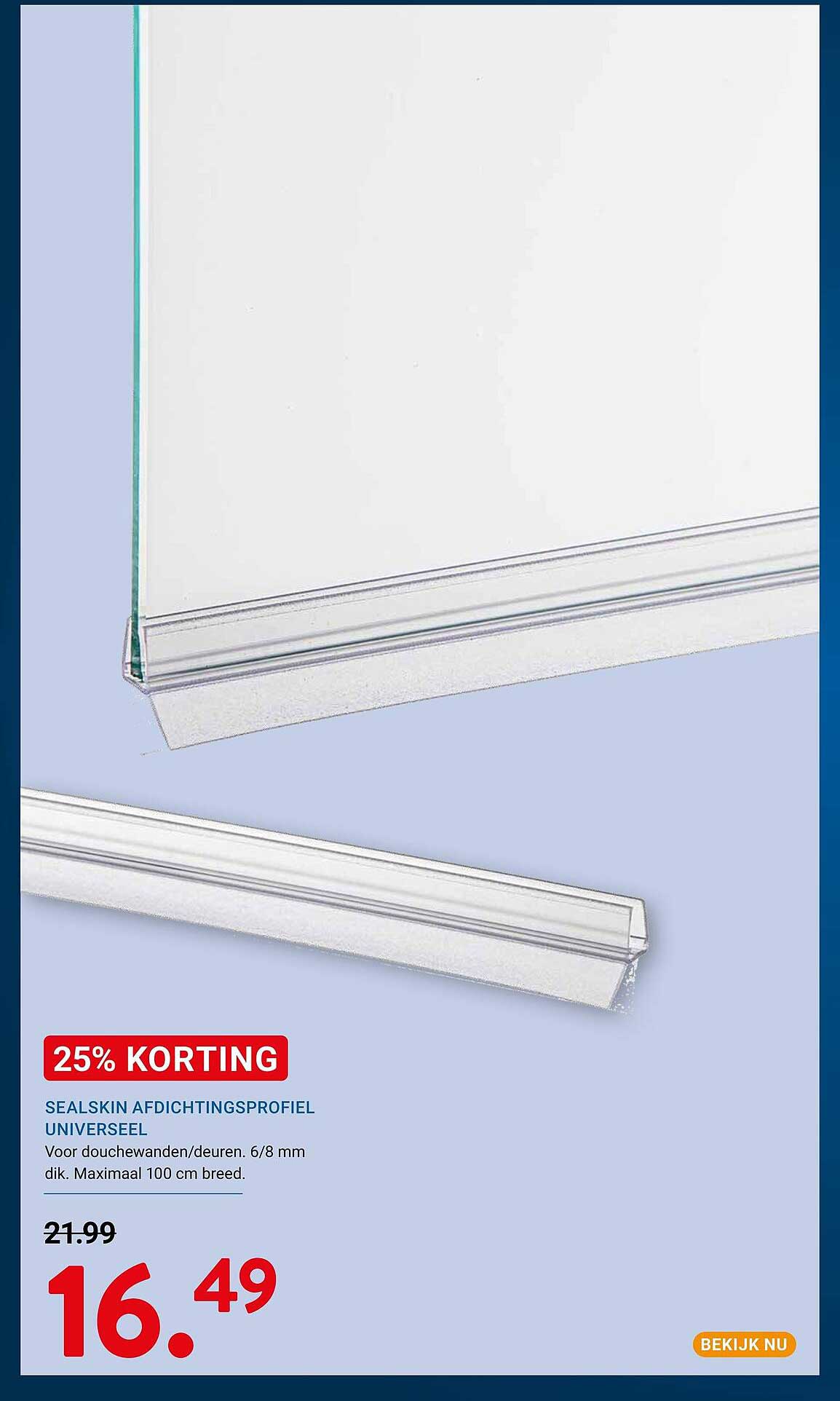SEALSKIN AFDICHTINGSPROFIEL UNIVERSEEL 25% KORTING