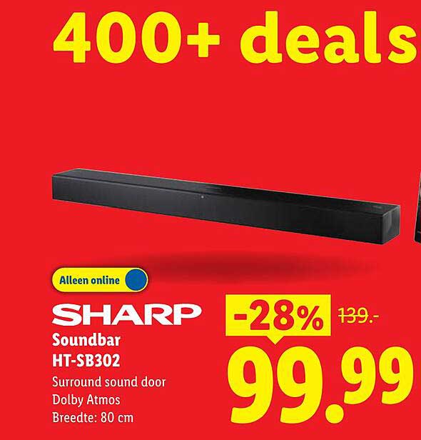 SHARP Soundbar HT-SB302 Alleen online -28%