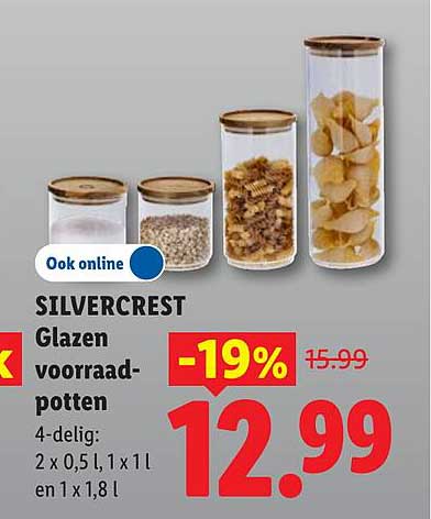 SILVERCREST Glazen voorraad-potten