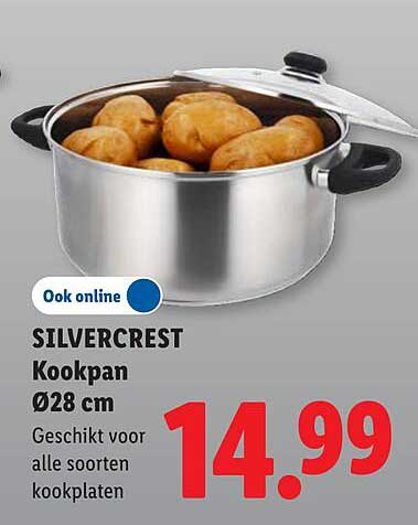 SILVERCREST Kookpan Ø28 cm Geschikt voor alle soorten kookplaten