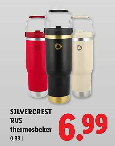 SILVERCREST RVS thermosbeker 0,88 l