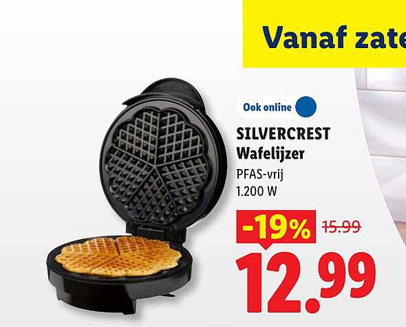 SILVERCREST Wafelijzer PFAS-vrij 1.200 W -19%