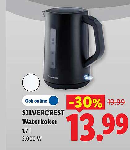 SILVERCREST Waterkoker 1,7 l 3.000 W -30%