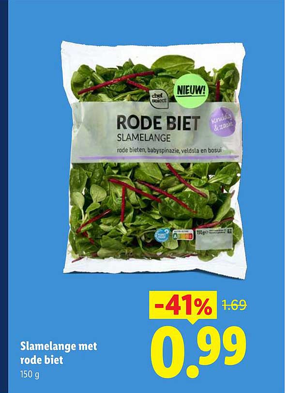 Slamelange met rode biet