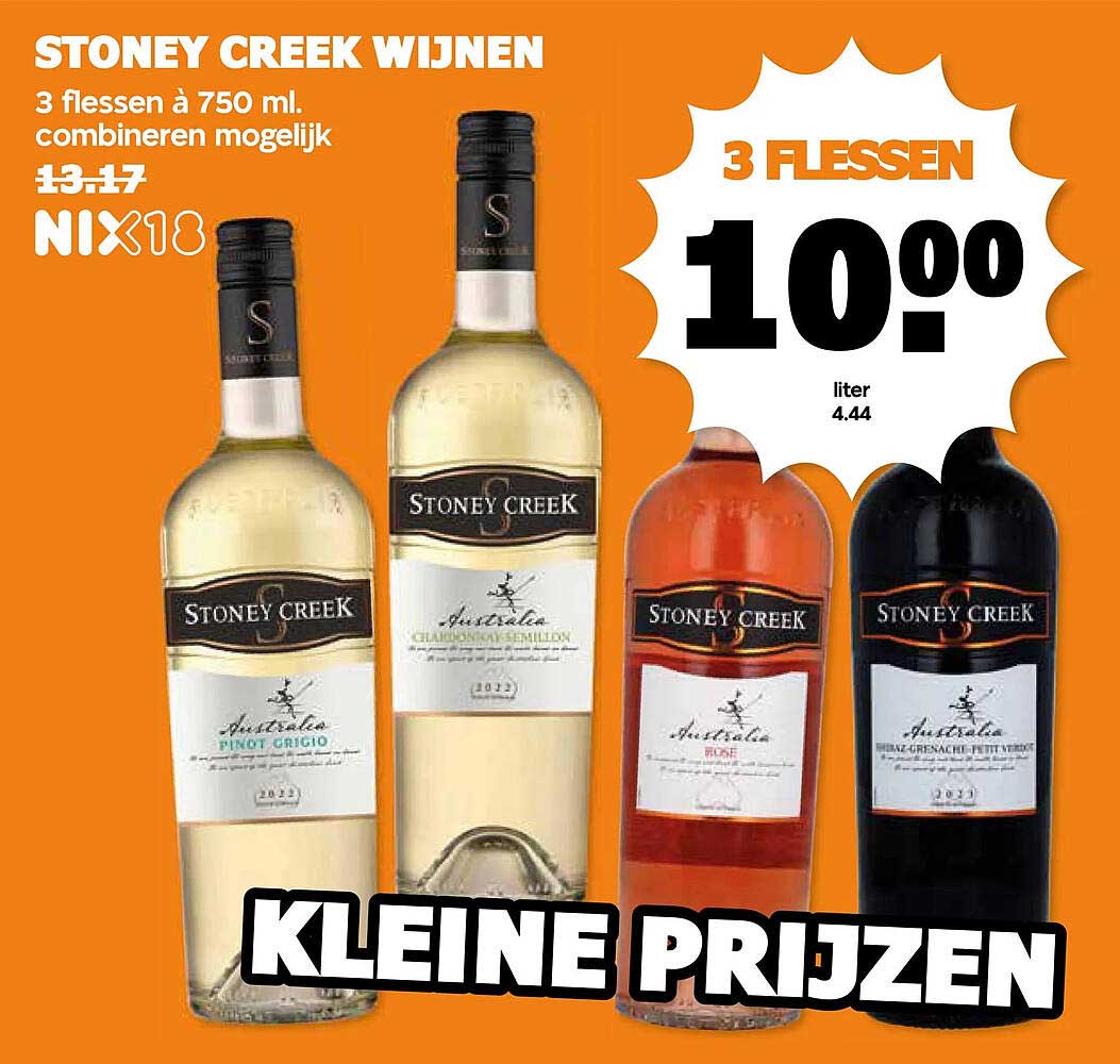STONEY CREEK WIJNEN 3 flessen à 750 ml. combineren mogelijk NIX18 KLEINE PRIJZEN