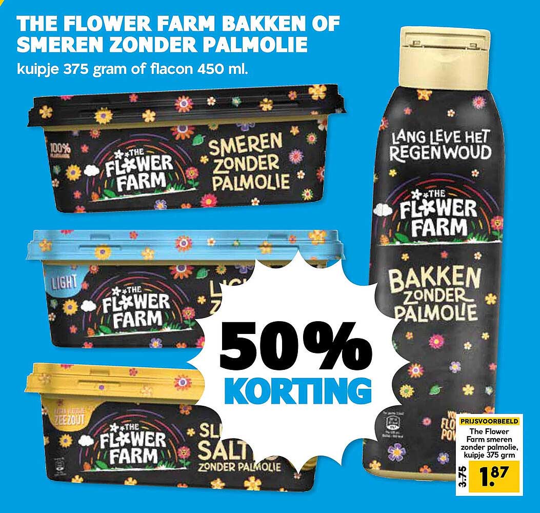 The Flower Farm bakken of smeren zonder palmolie