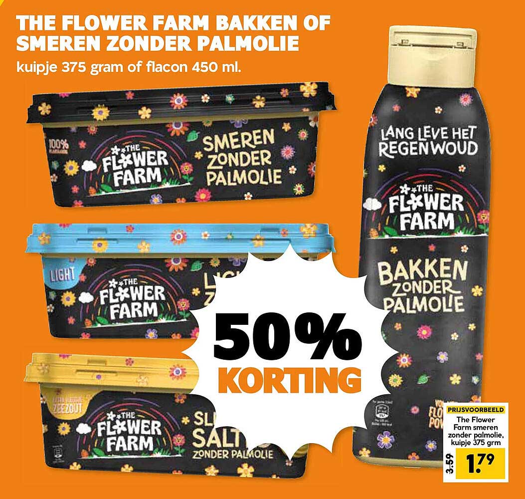 THE FLOWER FARM bakken of smeren zonder palmolie