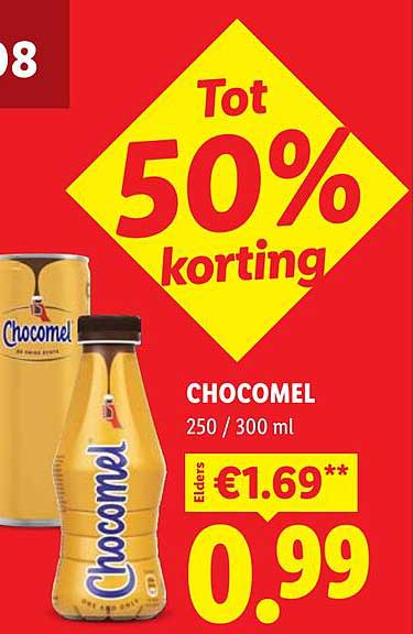 Tot 50% korting CHOCOMEL 250 / 300 ml