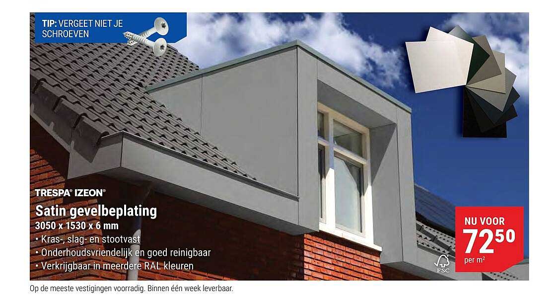TRESPA® IZEON™ Satin gevelbeplating