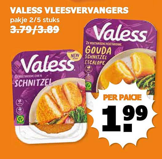 VALESS VLEESVERVANGERS pakje 2/5 stuks