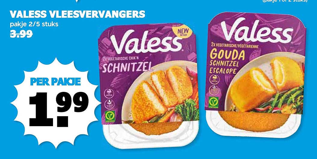 Valess vleesvervangers pakje 2/5 stuks