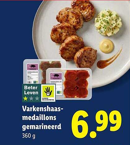 Varkenshaas-medaillons gemarineerd