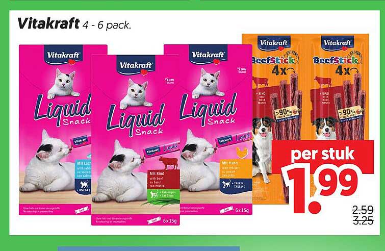 Vitakraft 4 - 6 pack. per stuk