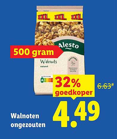 Walnoten ongezouten 500 gram