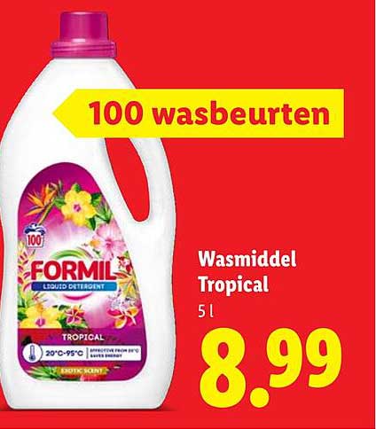 Wasmiddel Tropical 5 l 100 wasbeurten