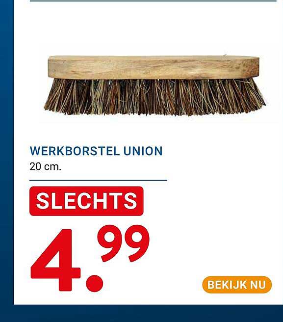WERKBORSTEL UNION 20 cm. SLECHTS