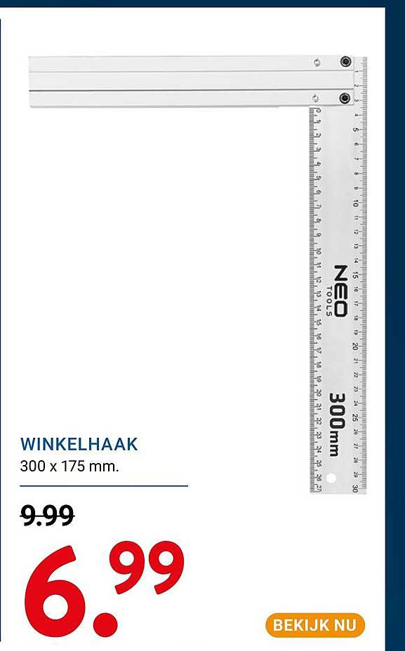 WINKELHAAK 300 x 175 mm.