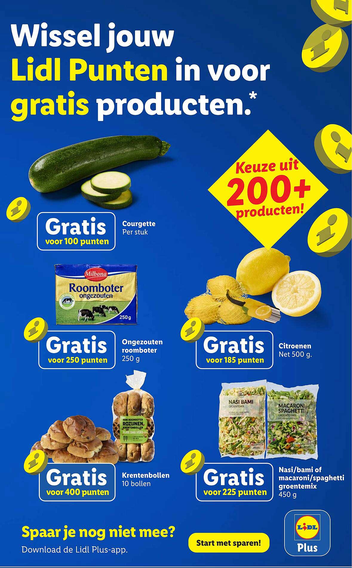 Wissel jouw Lidl Punten in voor gratis producten.