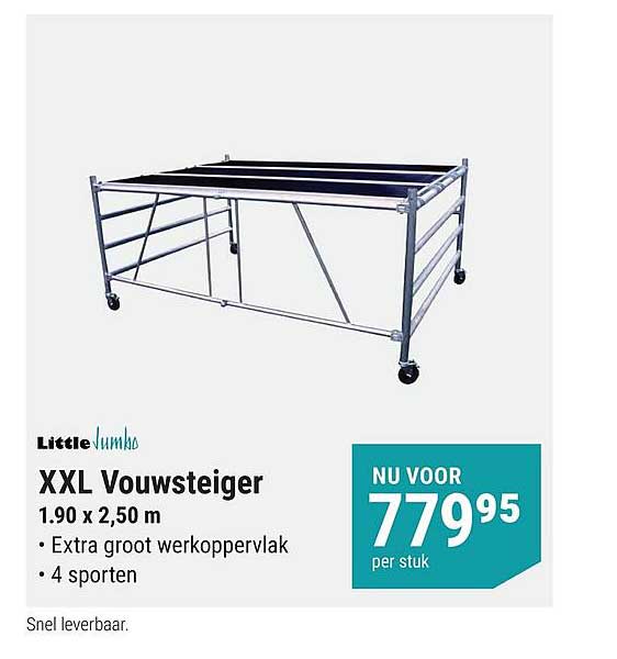 XXL Vouwsteiger 1.90 x 2,50 m