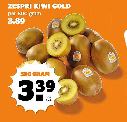 ZESPRI KIWI GOLD per 500 gram