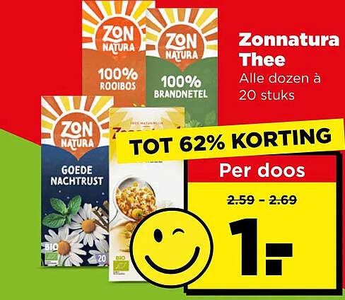 Zonnatura Thee Alle dozen à 20 stuks TOT 62% KORTING