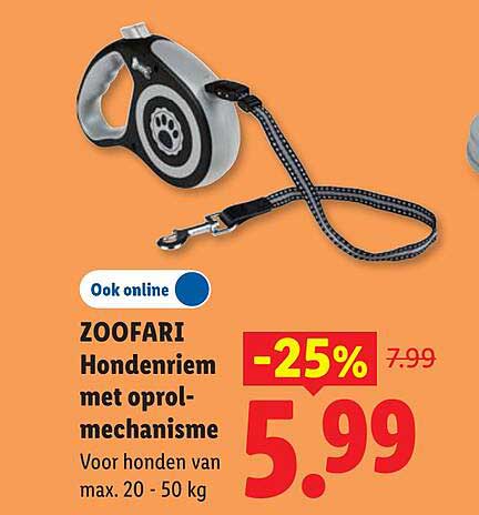 ZOOFARI Hondenriem met oprolmechanisme