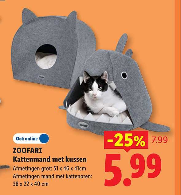 ZOOFARI Kattenmand met kussen -25%
