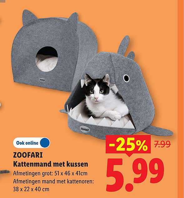 ZOOFARI Kattenmand met kussen -25%