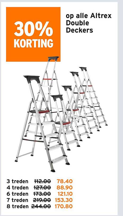 30% KORTING op alle Altrex Double Deckers