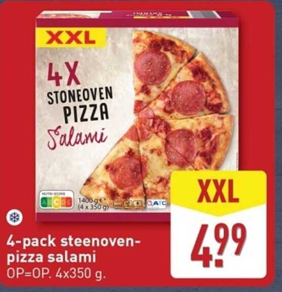 4-pack steenoven-pizza salami