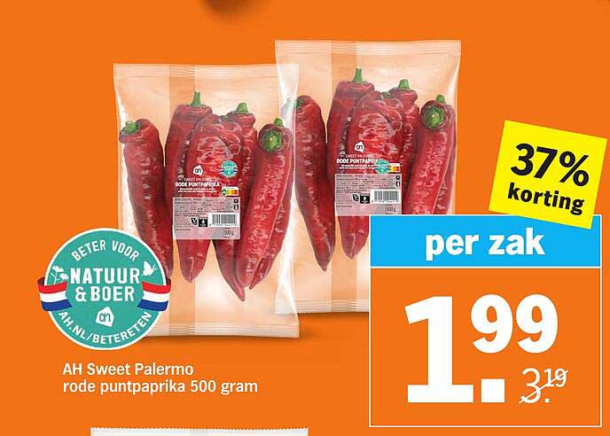 AH Sweet Palermo rode puntpaprika 500 gram