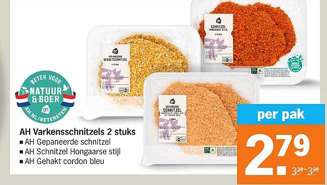 AH Varkensschnitzels 2 stuks