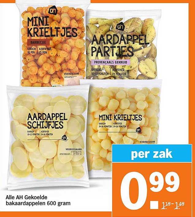 Alle AH Gekookte bakaardappelen 600 gram