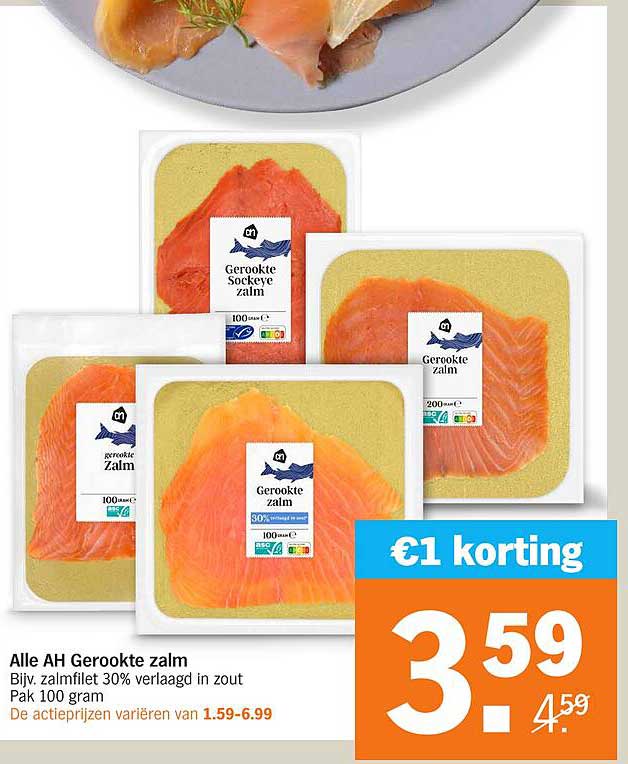 Alle AH Gerookte zalm