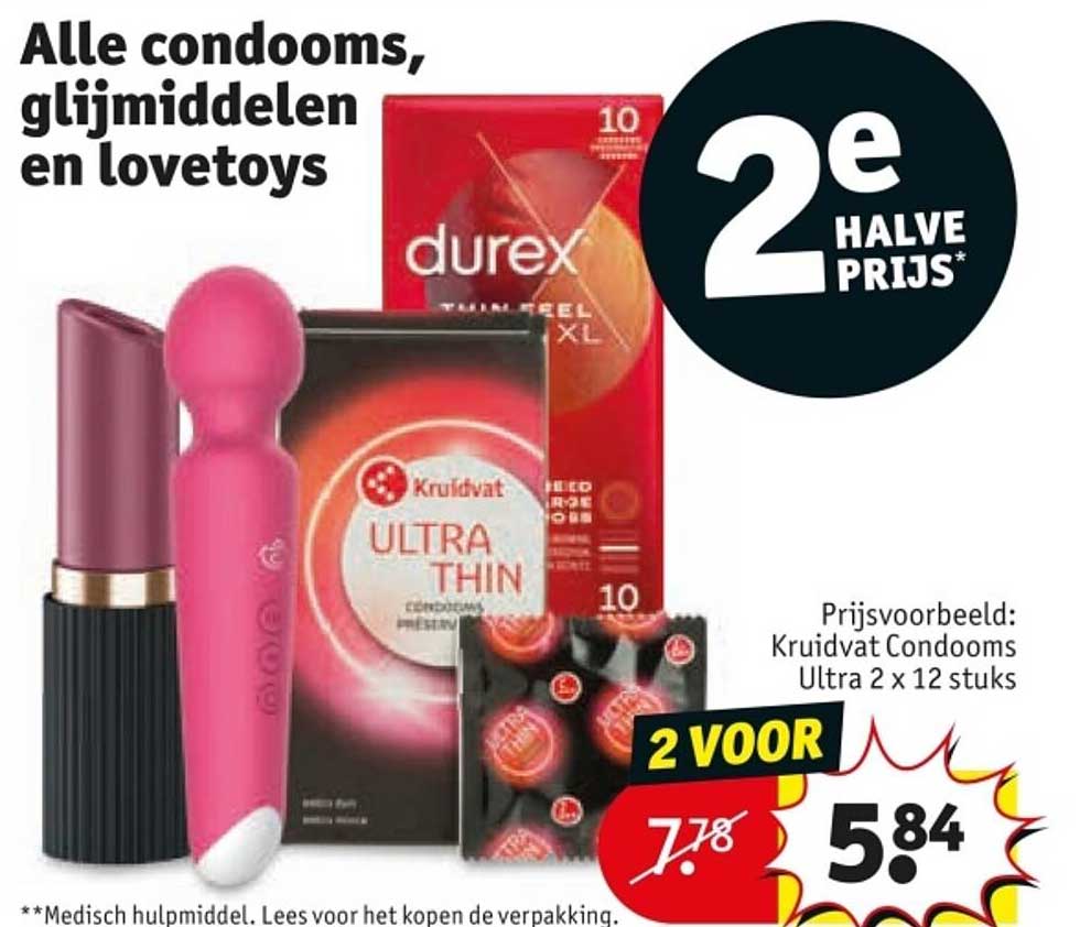 Alle condooms, glijmiddelen en lovetoys