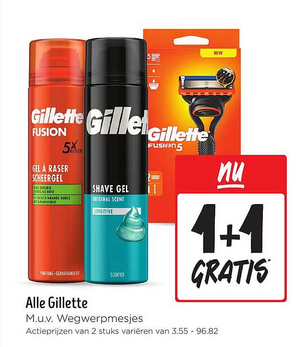 Alle Gillette M.u.v. Wegwerpmesjes