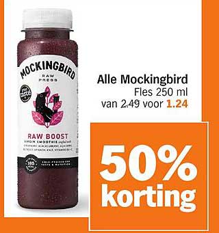 Alle Mockingbird Fles 250 ml van 2.49 voor 1.24