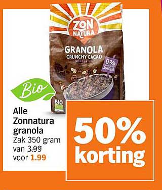 Alle Zonnatura granola