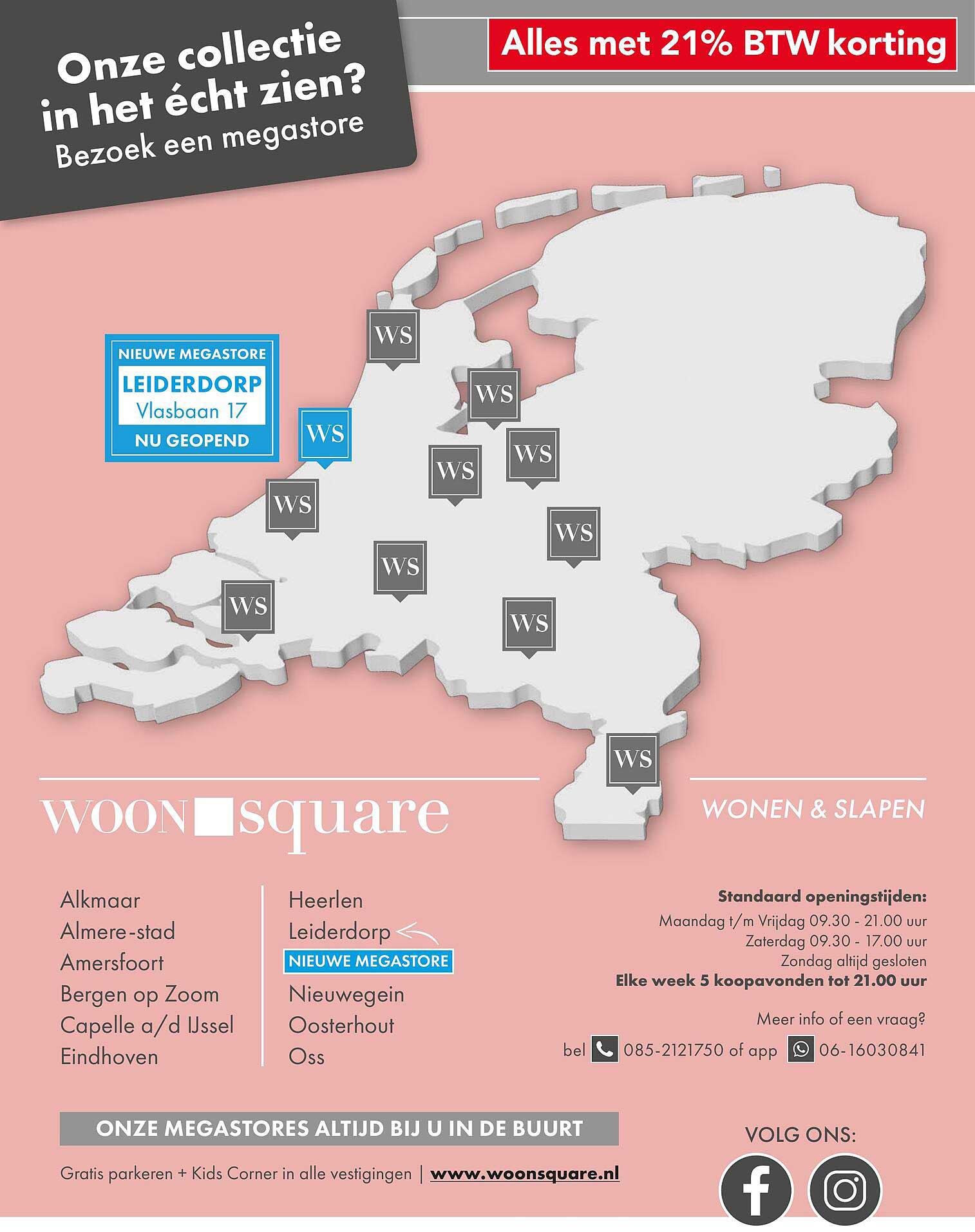 Alles met 21% BTW korting
