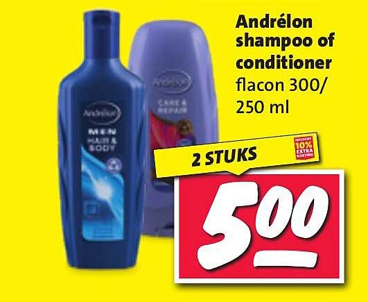 Andrélon shampoo of conditioner flacon 300/250 ml